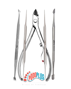 Kit Podoplus para Cutícula em Aço Inox – Profissional