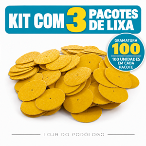 Kit com 3 Pacotes de Lixa Plantar Norton Gr- 100 Podoplus