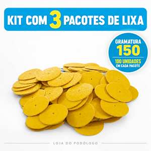 Kit com 3 Pacotes de Lixa Plantar Norton Gr- 150 Podoplus