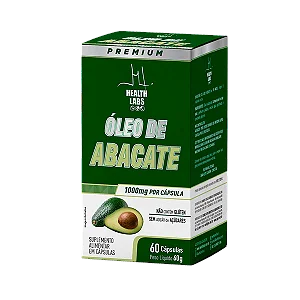 Óleo de Abacate 60 Cápsulas Health Labs