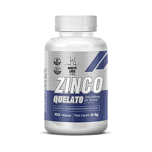 Zinco Quelato 60 Tabletes Health Labs