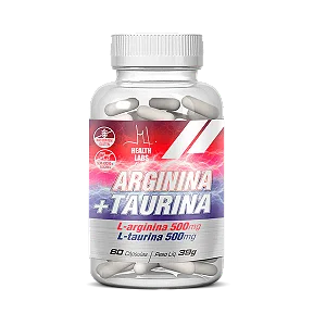 Arginina + Taurina 1000mg Health Labs