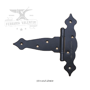 Par de Dobradiças Estilo Colonial para Portas e Porteiras - Ferraria Valentim