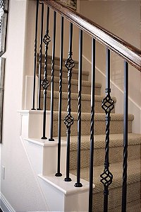 Barra Com Torção em Ferro Forjado Para Grades E Corrimão