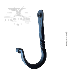 Gancho de Ferro Forjado Resistente (1 ou 2 furos)