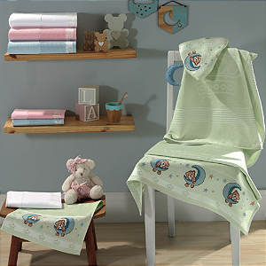 Toalha de Banho com Capuz Velour Baby Classic
