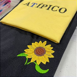 Bordado em camisa - Girassol