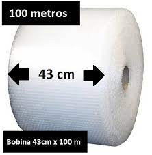 BOBINA PLÁSTICO BOLHA 0,43 X 100 METROS