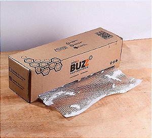 Papel Kraft Colmeia Buzz Branco 38cm x 50m rende 80m