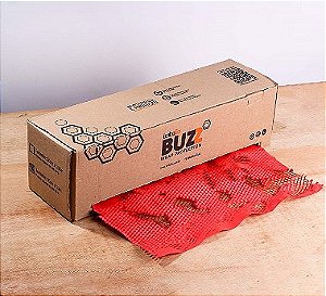 Papel Kraft Colmeia Buzz Vermelho 50cm x 50m rende 80m