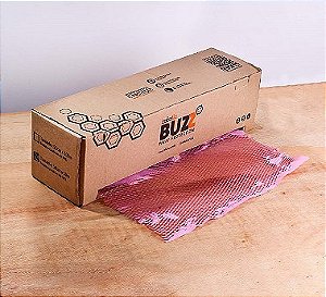 Papel Kraft Colmeia Buzz Rosa 50cm x 50m rende 80m