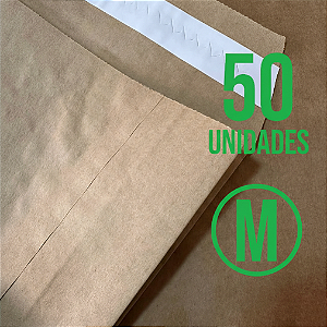 Envelope de Segurança de Papel Kraft Tamanho M | 50 Unidades