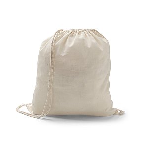 Sacola tipo mochila 100% algodão básica