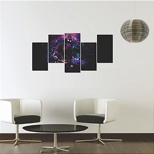 Quadro Decorativo Mosaico com 5 peças Fortnite Raven 130x60cm -01