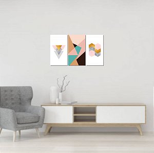 Quadro Decorativo SPECIAL 3 peças Geométrico 02