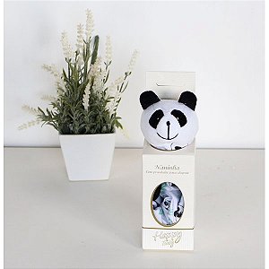 Naninha de Bebê Panda com guizo e Prendedor de Chupeta - 01 Peça