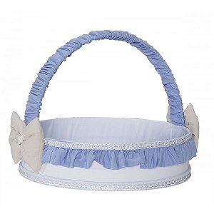 Cesta Esplendor Azul Royal para Quarto de Bebê  01 Peça - Coleção Conforto