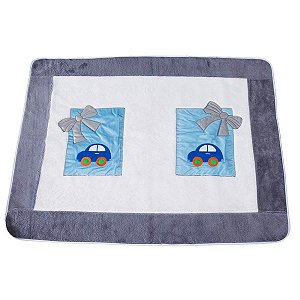 Tapete para Quarto de Bebê Athos Azul 01 Peça - Coleção Luxo