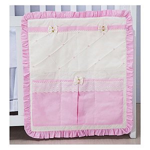 Porta Objetos  para Quarto de Bebê  Babi Rosa 01 Peça - Coleção Luxo