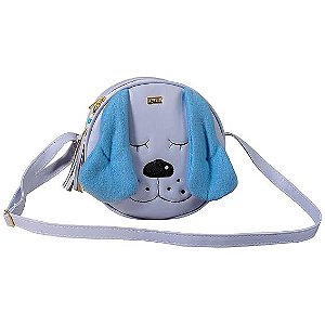 Bolsa Redonda Nylon Bichinho Dog Azul P 01 Peça