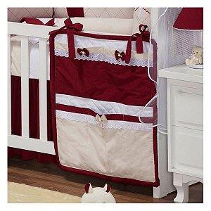 Porta Objetos para Quarto de Bebê Esplendor Marsala 01 Peça - Coleção Conforto