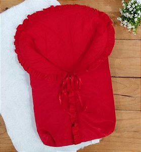 Porta Bebê de Plush Vermelho com fechamento em Zíper 01 Peça
