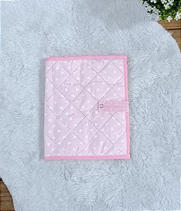 Porta Fralda Lenço Umedecido Pomada Bebe Menino/Menina - Triângulo Rosa