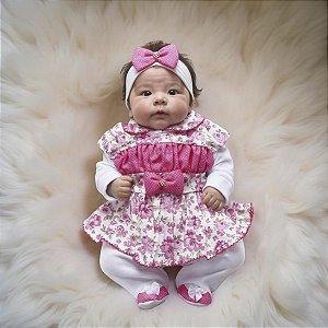 Macacão Longo para Bebê Charlote Pink 03 Peças