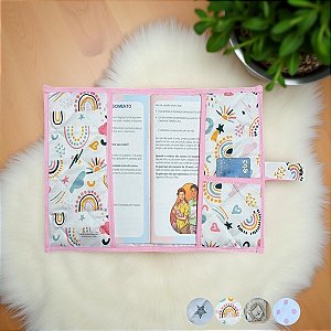 Capa para Caderneta de Vacinação para Bebê Arco-Íris 01 Peça