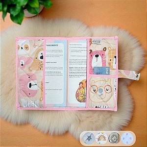 Capa para Caderneta de Vacinação para Bebê Ursinha Mel 01 Peça