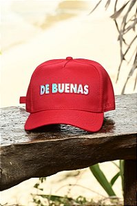 Boné Vermelho De Buenas Furta-Cor