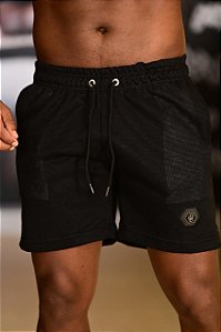 Bermuda Preta Tricot Pingente