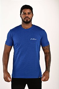 Camisa Tricot Azul Royal Escrita Punho De Buenas