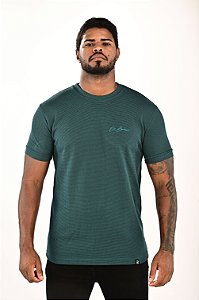 Camisa Tricot Verde Abacate Escrita Punho De Buenas