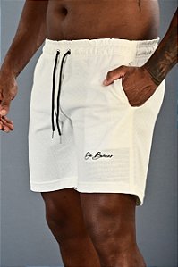 Bermuda Off-White Tricot Escrita