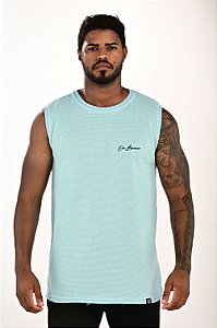 Regata Machão Azul Bebê Tricot Escrita