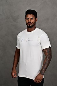 Camisa Off-White Escrita Furta-Cor