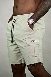 Bermuda Bege Cargo Bolsos Exclusive