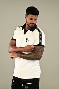 Polo Off-White Suedine Elástico Pingente De Buenas