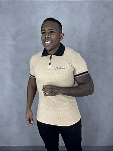 Polo Cappuccino Zíper Canelada De Buenas