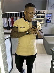 Camisa Cappuccino Gola Padre Canelada De Buenas