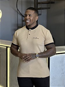Camisa Cappuccino Gola Padre Canelada De Buenas