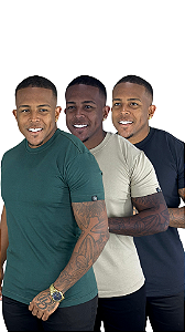 Kit 3 Camisas Básicas 100% Algodão De Buenas