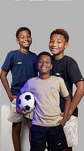 Kit 3 Camisas Kids De Buenas Suedine Logo Emborrachado