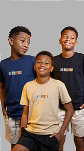 Kit 3 Camisas Kids De Buenas Suedine Logo Collors