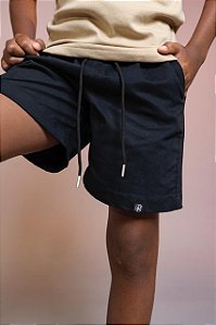 Bermuda Preta Kids De Buenas Sarja Básica
