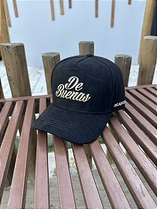 Boné Preto De Buenas Dourado