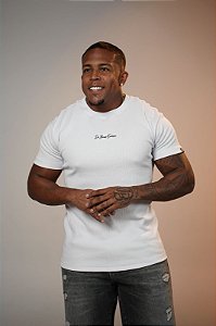 Camisa Branca Ribana Canelada De Buenas