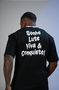 Oversized Preta Vibes De Buenas