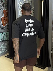 Oversized Preta Algodão Egípcio De Buenas